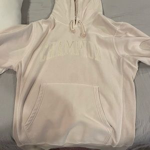 blush champion hoodie
